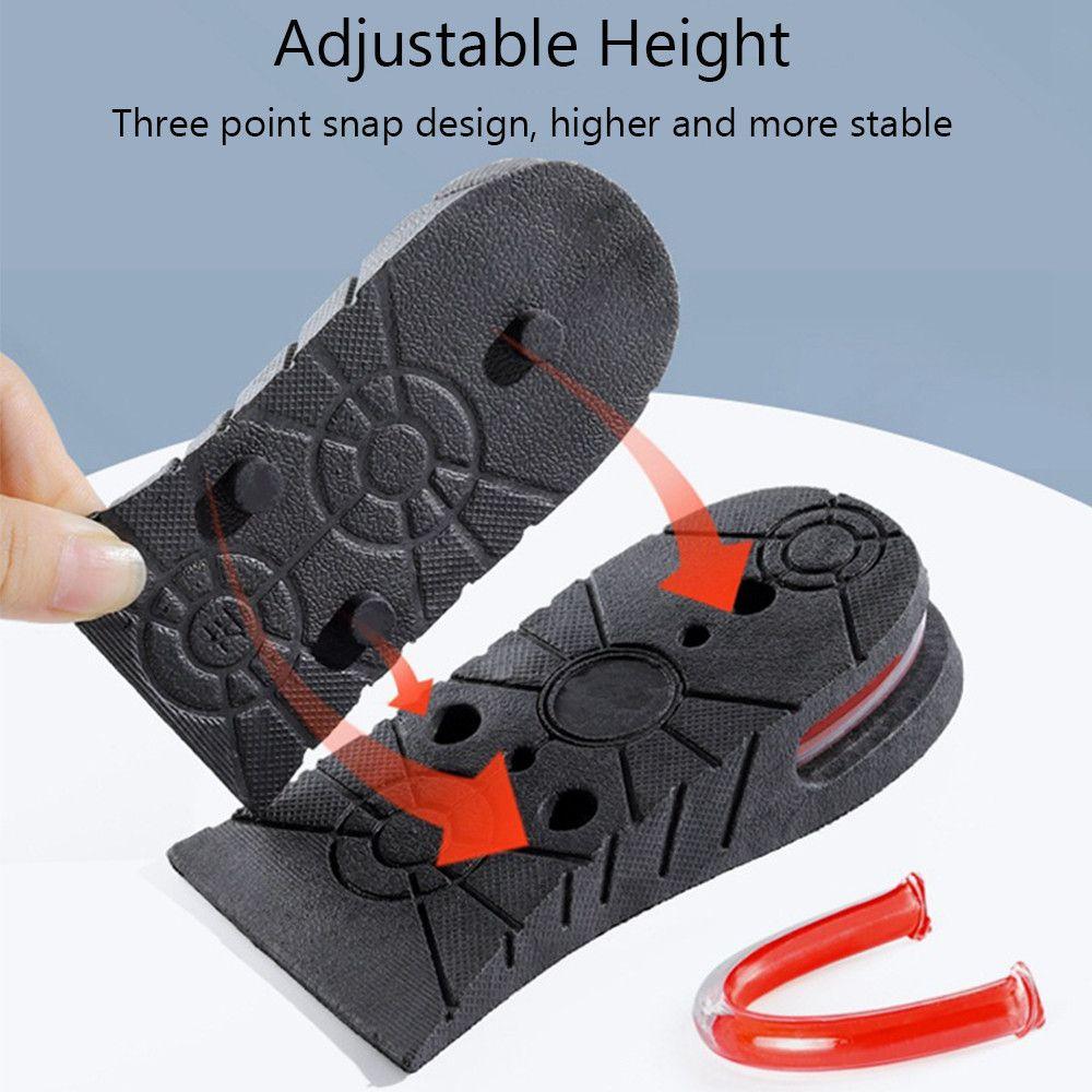 Men Unisex Shock Absorption Heel Insert Elevator Shoes Cushion Height Increase Insoles Half Insoles
