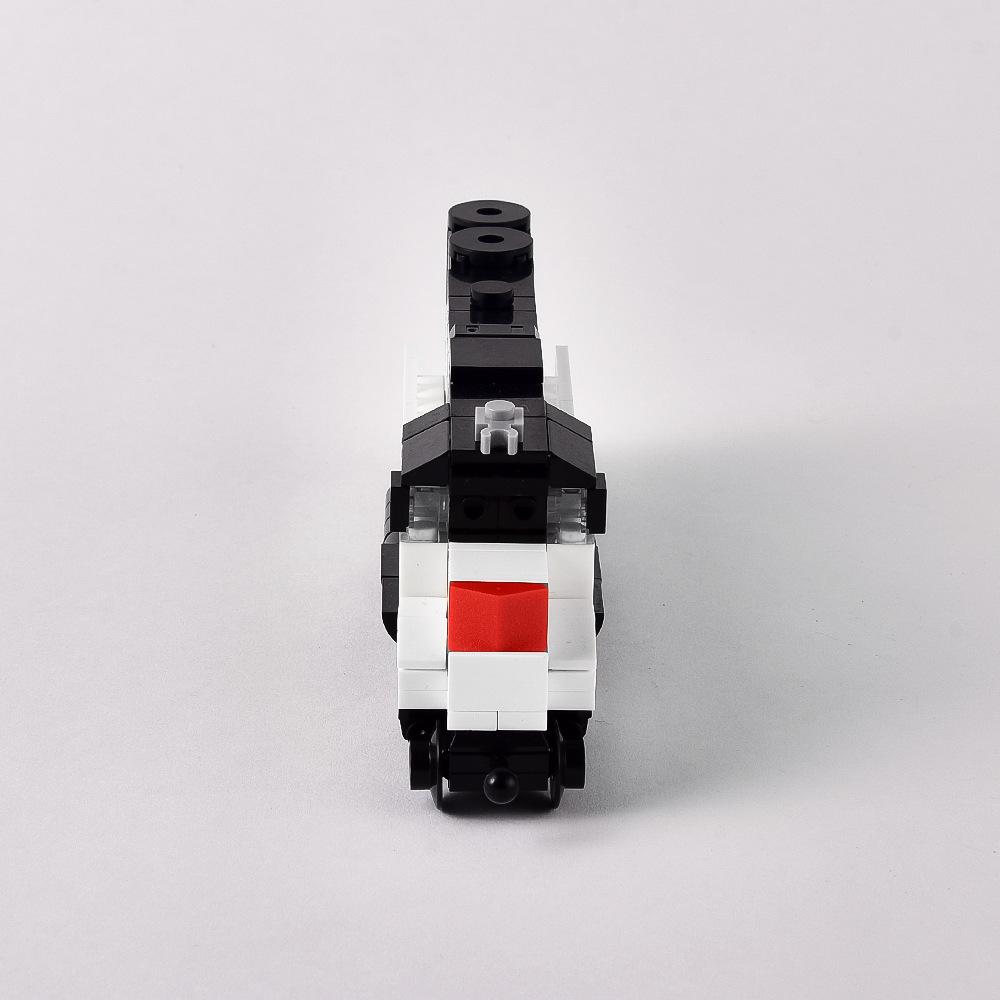 White Small Train Building Block City Train High-Speed Rail Assembly Toy Compatible Small Particle Set