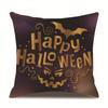 Halloween Linen Pillow Cover Printed Pillow Cover