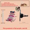 2D Flat Pig Car Vent Clip Decorative Diffuser (fragrance Not Included), Car Interior Decoration, Aromatherapy Clip, Ideal for Holiday Gifts