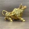 Brass Chinese Zodiac Cow Topnew Decoration Head-Up Wangshi Ingot Jinqian Niu Office Decorations Craft Gift