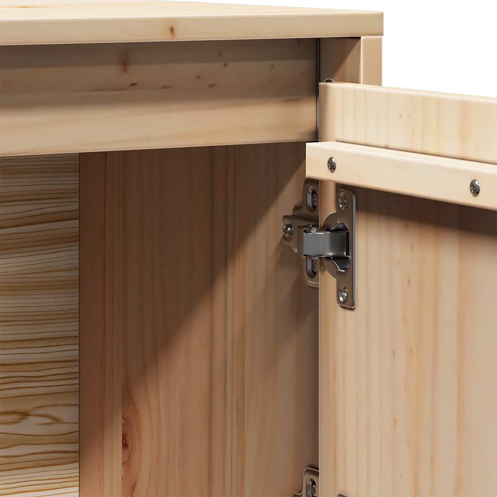 Highboard 74x35x117 Cm Solid Wood Pine