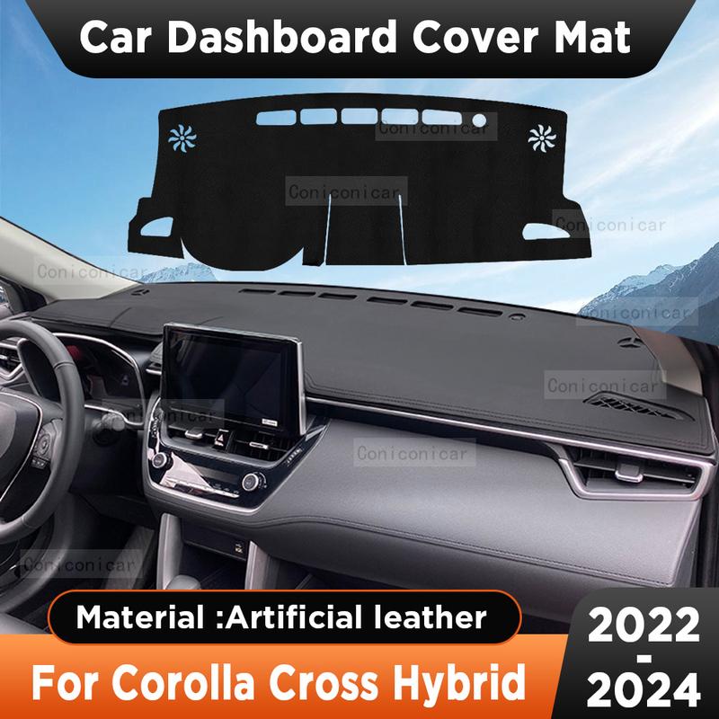 Car Dashboard Sun Shade Cover Trument Desk Non-slip Artificial Leather Pad Mat For TOYOTA Corolla Cross Hybrid -2024