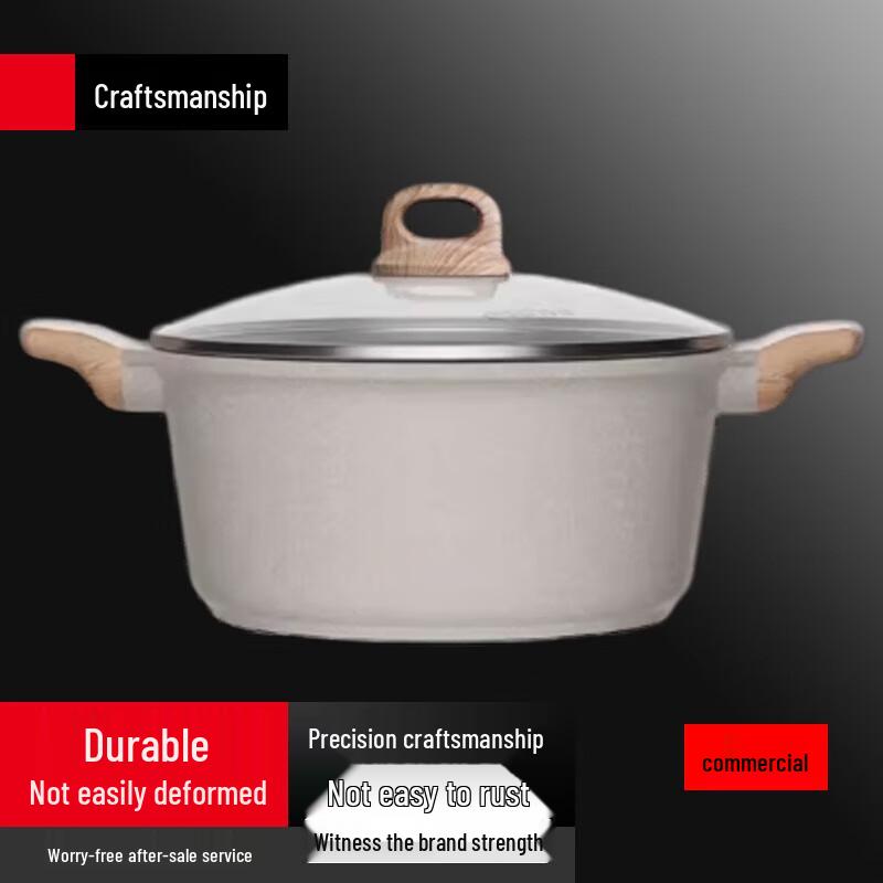 Yingbai 24CM Non-stick Soup Pot with Lid