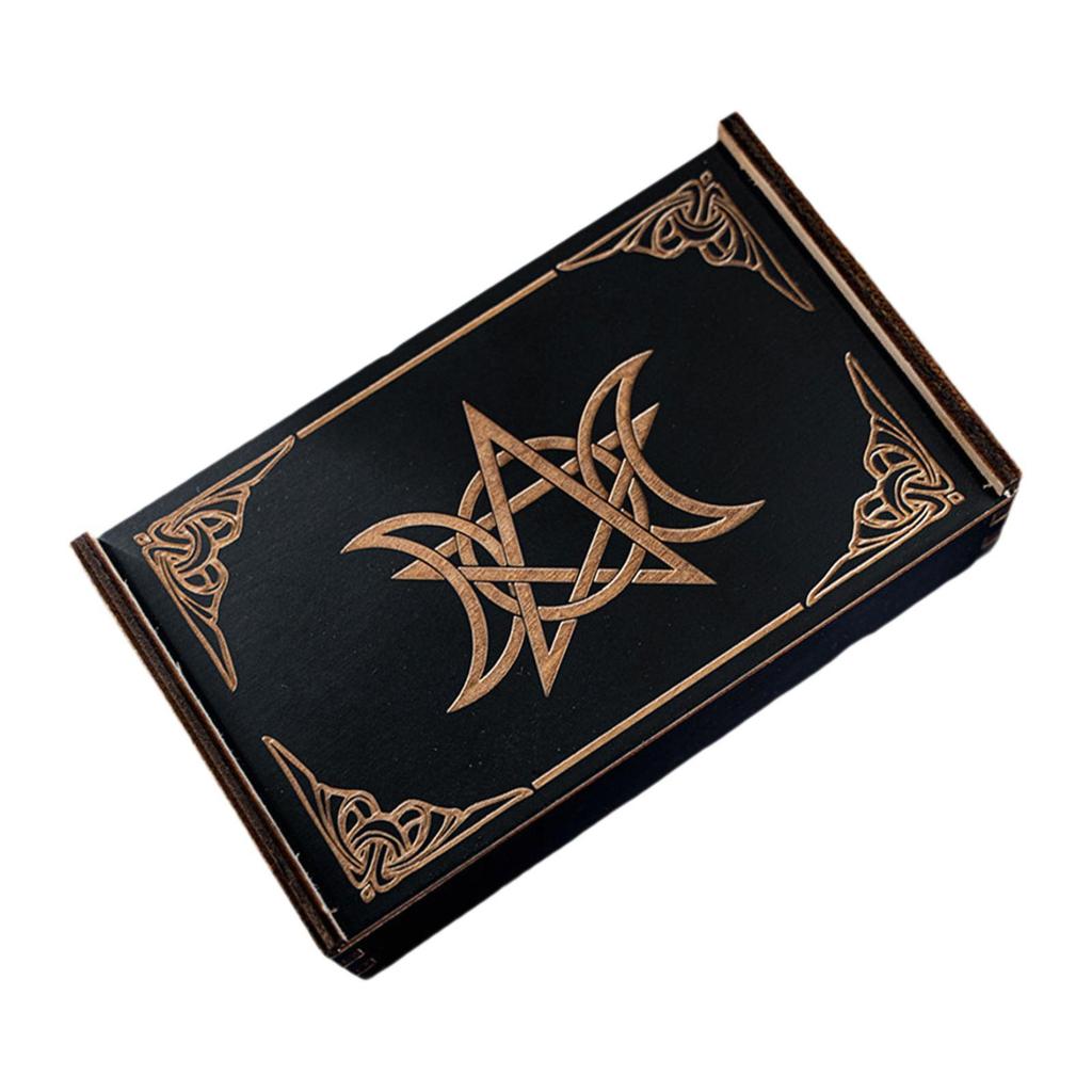 Holz Tarot Box Rechteckig Schiebend Heimdeko Sammlerstück Dekorativ Geschenk Kartenorganisator Tarots Kartenbox Schmuck Andenkenbox