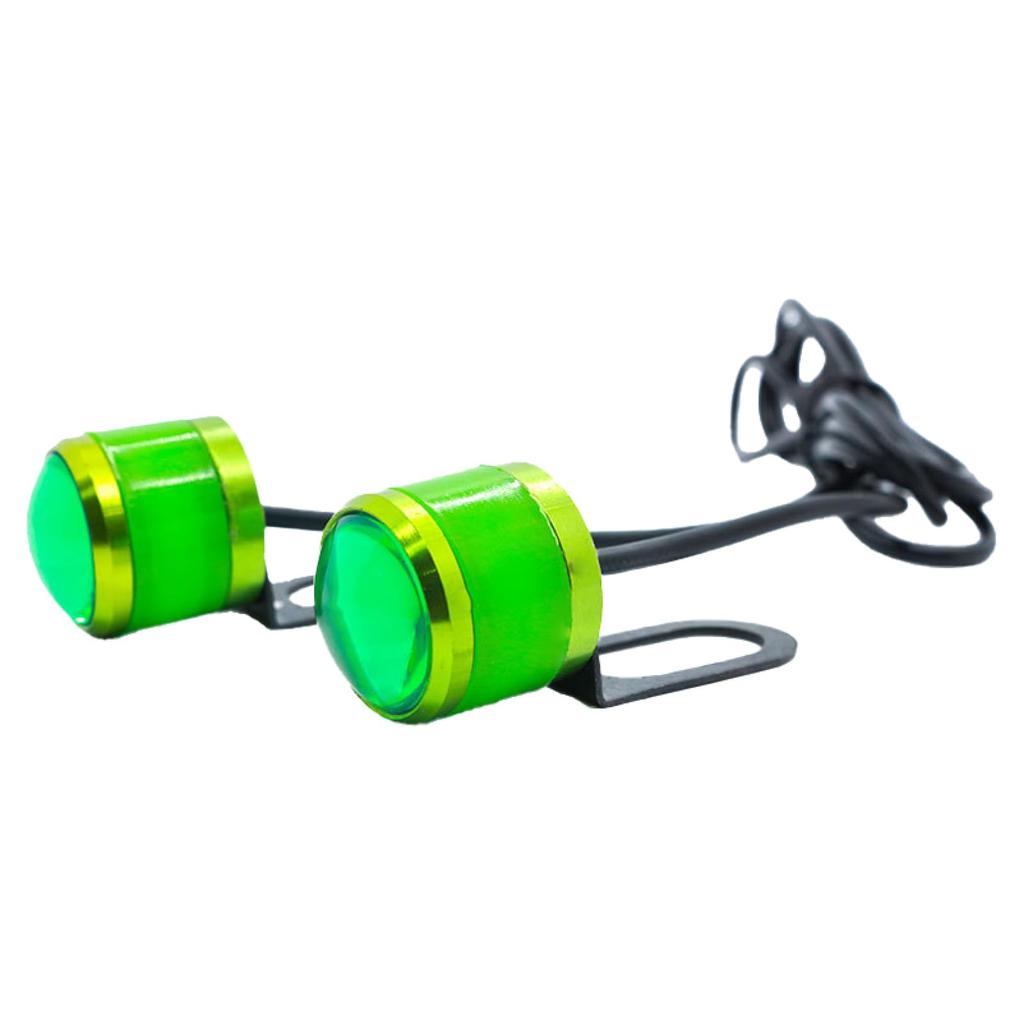 Nanarico Strobe Light Bike LED Flash Lamp Blinking Flashlight Firefly Lamp Firefly Night Waterproof Green 12V Set of 2