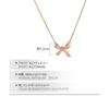 Popular necklace for 925 silver premium cute ribbon made of sterling birthday gift [K.L.Y] women, pendant, zirconia, popular, necklace, silver,