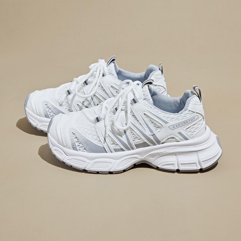 

2025 New Women s Dad Shoes,Summer Breathable Mesh Sneakers for Running Casual Wear,Platform Athletic Shoes for Students 40 белый