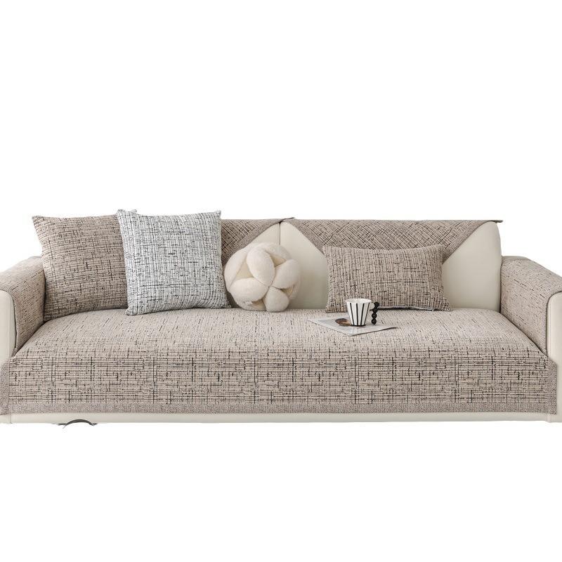 Light Luxury High-End Sofa Cushion, Universal In All Seasons, Non-Slip Leather Sofa Cover  New Sofa Cover, Seat Cushion