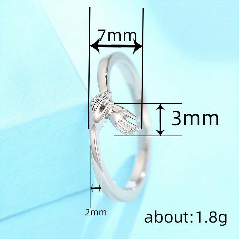 1 Stück Einfacher und Klassischer Ring Handshake Handgelenk Design, Einzelner Ring Modisch für den täglichen Gebrauch Trendiger Stil