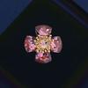 Brooch Crystal Lucky Grass Magnetic Clasp Brooch for Women Luxury Style Neckline Anti-Glare