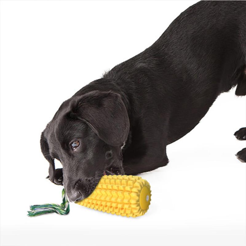 Dog Corn Toothbrush Chew Toy Puppy Toys Cleaning Natural Rubber Toothpick Dental Care Toothbrush