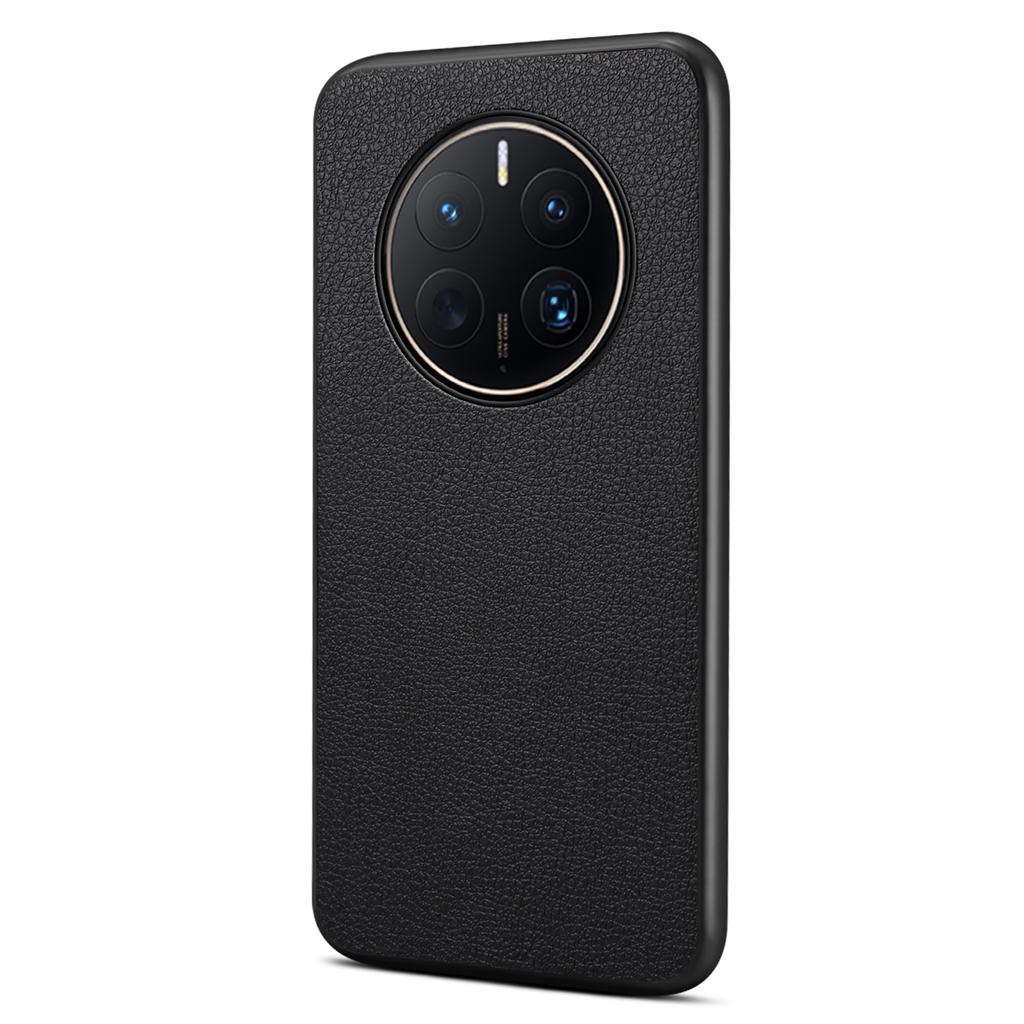 For Huawei Mate 50 Pro 4G Case Leather Coated PC+TPU Protective Phone Cover