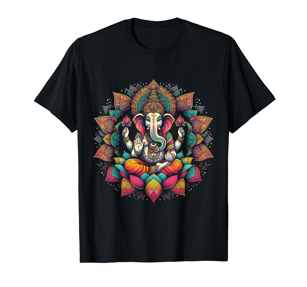 Ganesha Symbol Yoga Hindu Elephant God Ganesha Puja T-Shirt