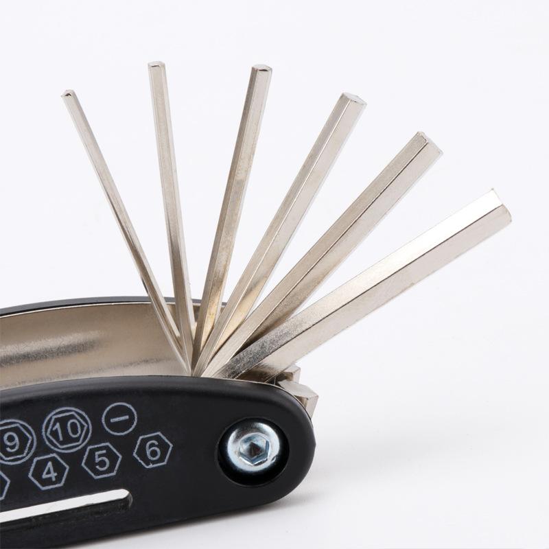 1Pc Bicycle Repair Tools Repair Combination Tire Repair Tool Multifunctional Folding Repair Tool Wrench Set