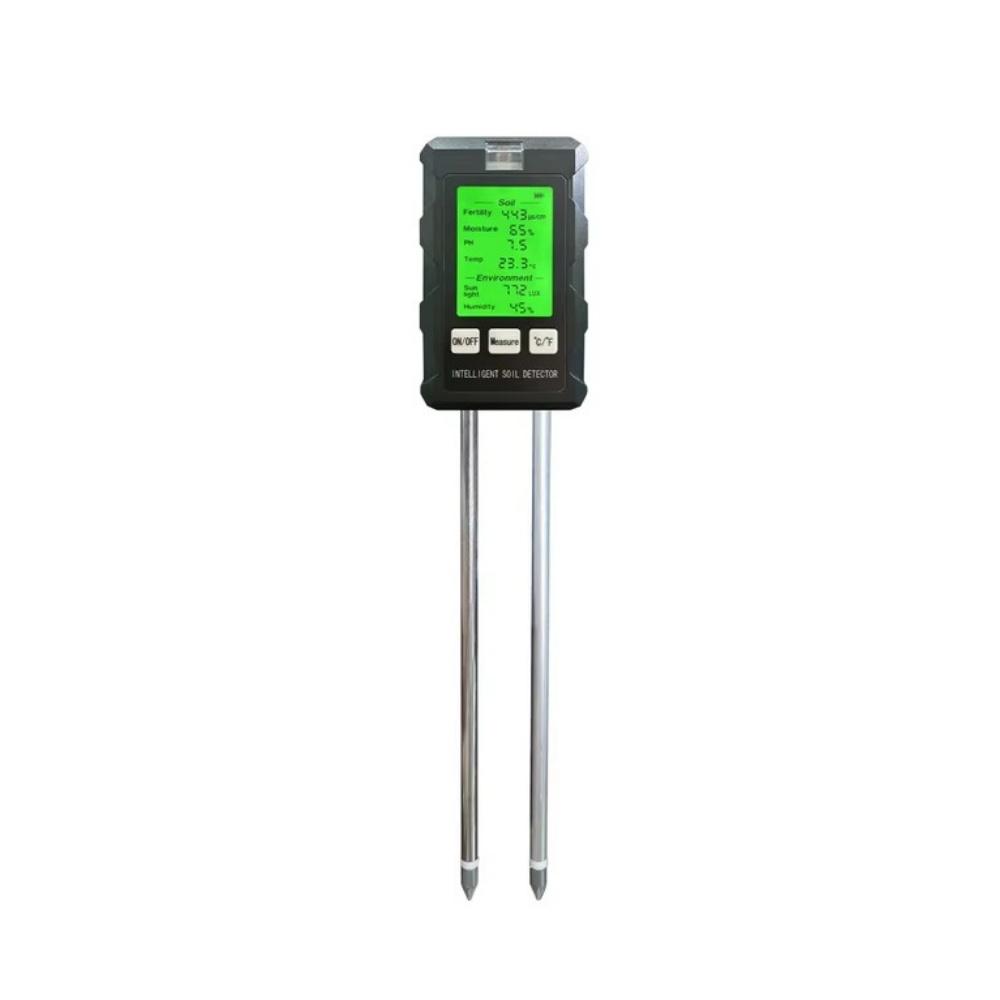 

6 in 1 Multifunctional Soil Tester Soil Fertility pH Temperature Humidity Sunlight Air Moisture Detector Gardening Soli Analyzer