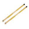 1 Pair Practical Bamboo Drum Brushes Sticks Rod Drumsticks Music Instrument Accessory (Yellow)
