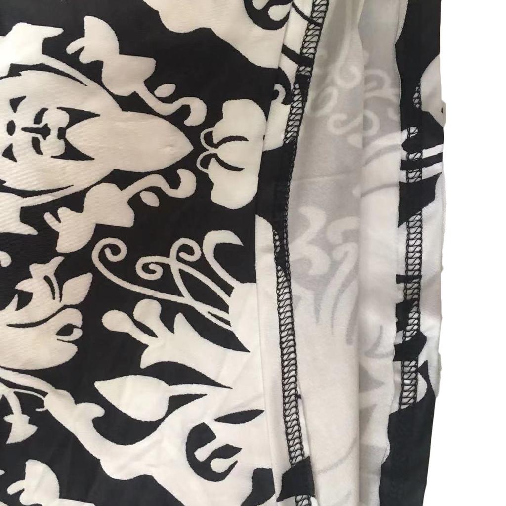 Women Summer  Print Hollow Out Sleeveless Loose Tank Mid Dresses