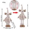 Christmas Snowman Telescopic Doll with Knitted Earmuffs & Reindeer - Desktop & Window Decoration Ornament
