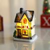 Jul Resin Lysende Lite Hus Borddekorasjon Julegave Dukkedekorasjon
