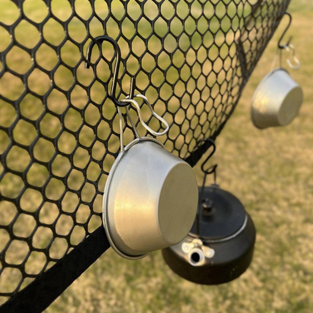 Drying Net Camping Foldable Mesh Pouch Camping Hangable Storage Net For Home Picnic BBQ Tableware Dishes Food Fruit Tent