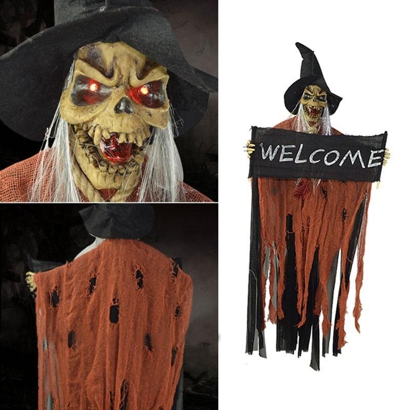 Halloween Props Party Bar party Decoration Voice Activated Hanging Skull Skeleton