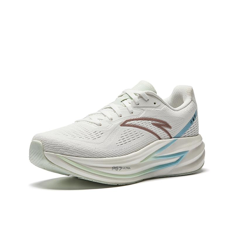 Anta Comfortable Versatile Shock Absorbing Breathable Low Top Casual Running Shoes Women Sneaker Paper-White Ming-Blue 122535562-1