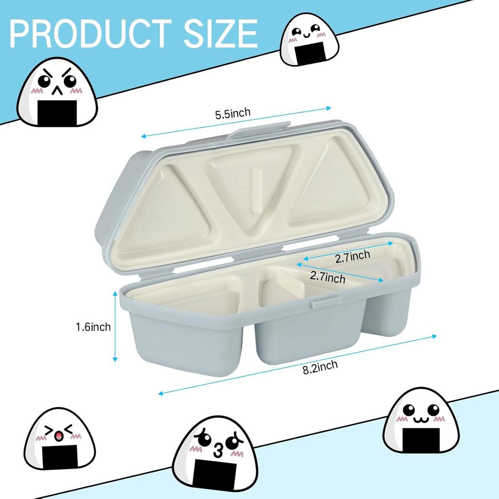 6 in 1 Onigiri Form Dreieck Sushi Form Einmal Schnell 6 Stück Sushi Machen - Multifunktionale Reisballform zum Herstellen und Aufbewahren von Sushi