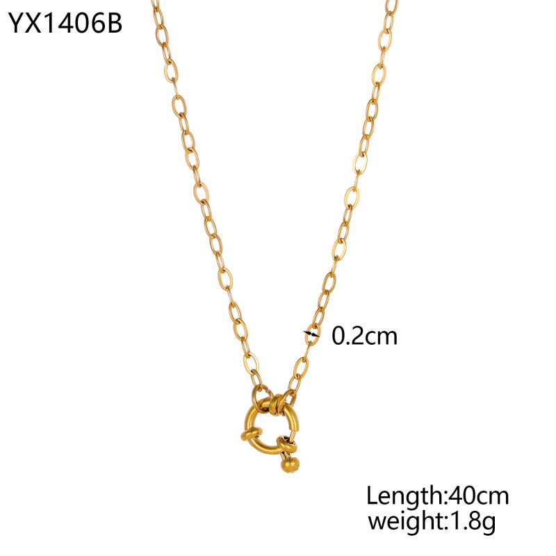 Trend Colorful Handmade Natural Stone DIY Necklace Charm Pendant 18K Gold Plated Stainless Steel Accessories Fashion Jewelry