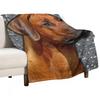 Rhodesian Ridgeback Domineering Face Throw Blanket Mens Soft Warm Throw Blanket for Couch