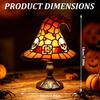 Stained Glass Magic LED Witch Hat Lamp  Yellow USB Plug Resin Night Light  Small Ornament