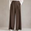 New Arrivals Open Run Women Stretch Wide Slacks Classic Pintuck Rayon Pants