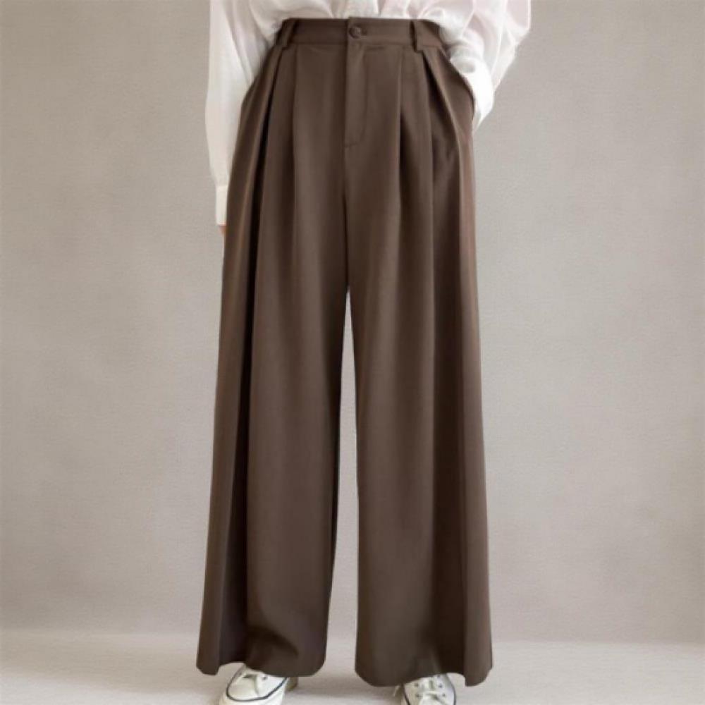 New Arrivals Open Run Women Stretch Wide Slacks Classic Pintuck Rayon Pants