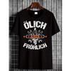 Black T Shirt with Oil And Tools Graphic And German Text for Mechanic Or Car Enthusiast Party Wear