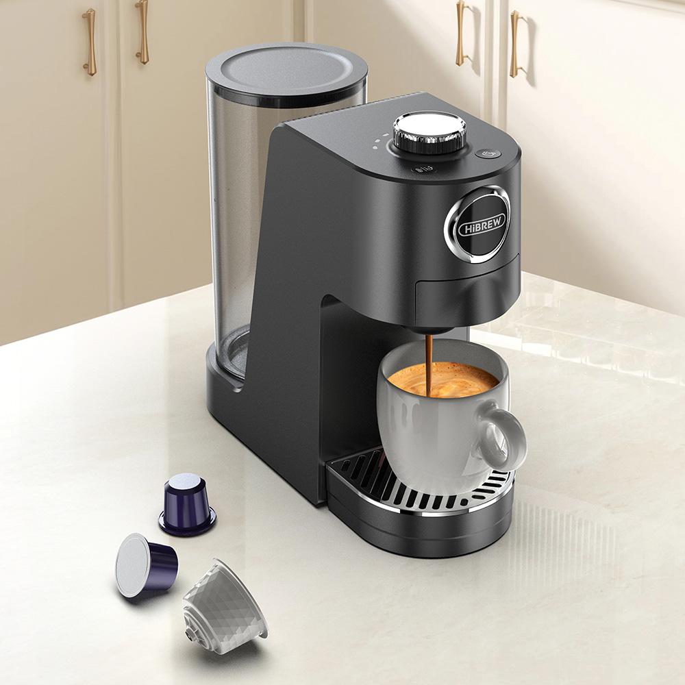 HiBREW H3C 3-in-1 Capsule Coffee Machine, 20Bar Pump, Hot/Cold Brew, 7-Temp Control, 1.4L Water Tank