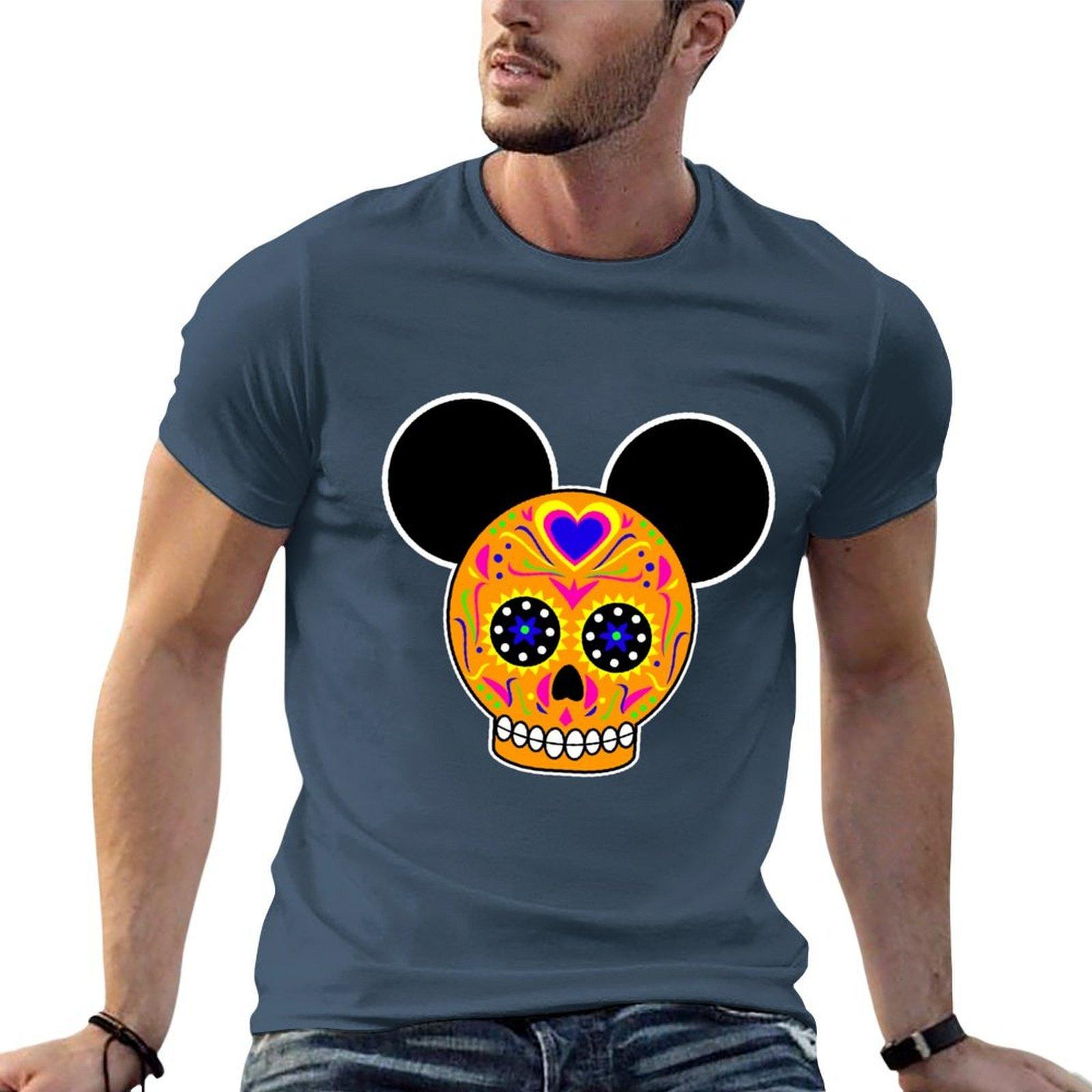 Dia De Los Muertos Ears (Orange) Tshirt Unisex T Shirt Graphic Anime T Shirts Oversize Tshirt S