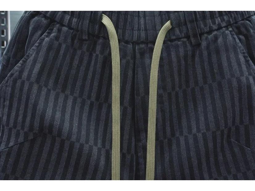 Jeans Skinny Listrado Degradê Masculino: Calças Harem Elásticas da Moda para Primavera e Outono