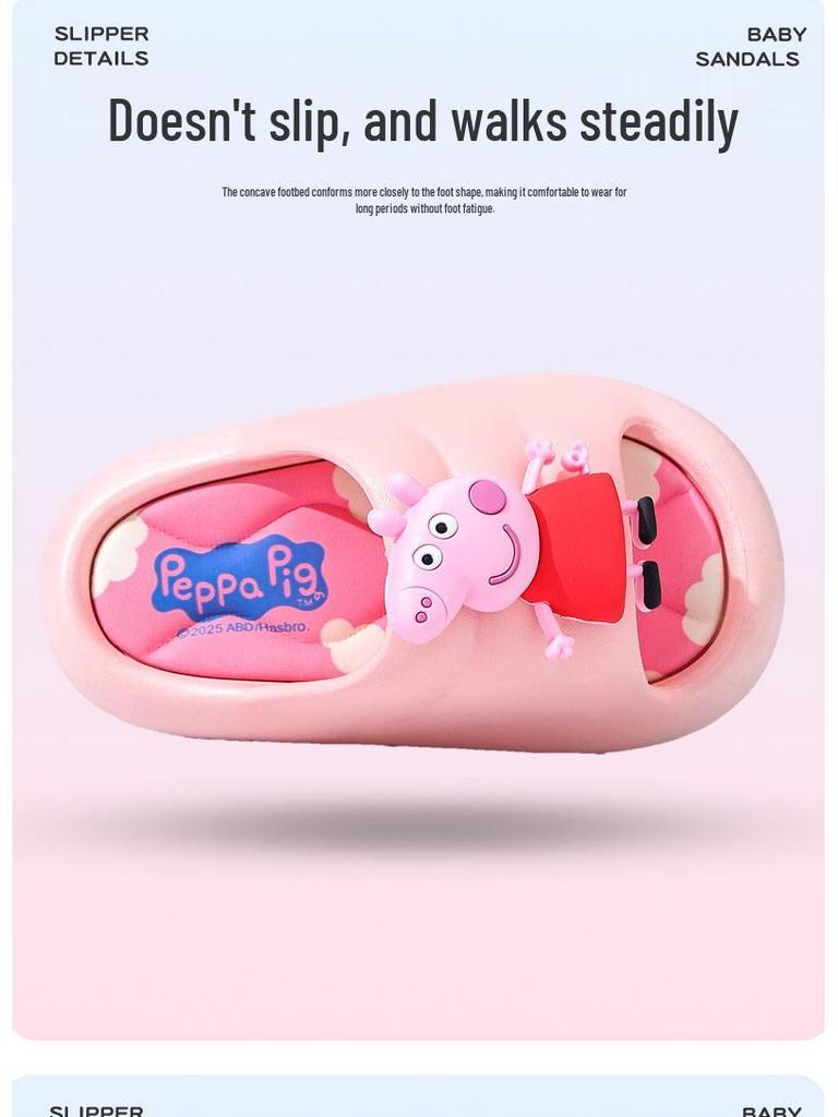 Peppa Pig 2025 New Style Toddler Girls' Anti-slip Indoor Slippers
