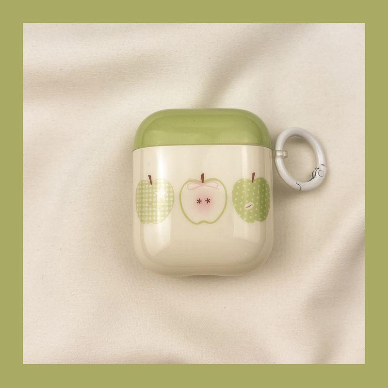 

Airpod3 Подходит для чехла для наушников Apple Pro Второе поколение Беспроводные Bluetooth Третье поколение Aipods2 поколение Airpodpro Четвертое поколение 5 AirPods Pro2 [Small fresh green apple] send Hook