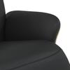 Recliner with Footrest Black Synthetic Leather