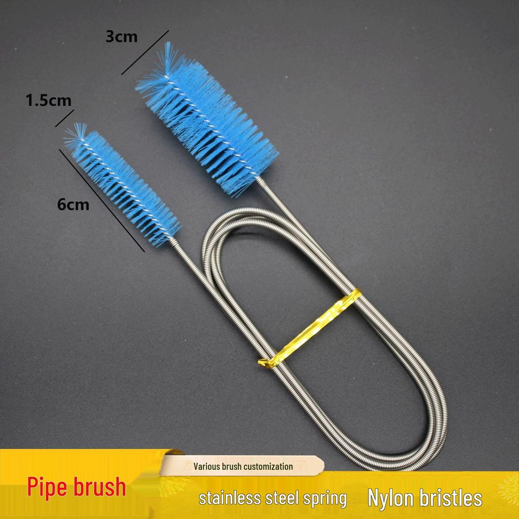 Aquarium Water Pipe Cleaning Brush - Stainless Steel Spring Unclogging Tool