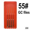 4 Stück Dental Gc Feilen 25Mm 45-60# Edelstahl Wurzelkanal Revision Endodontie Instrumente Dentalfeilen Labor