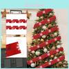 Festive Christmas Tree Decoration 2 Meter Long Reindeer Snowflake Ribbon In Bright Colors