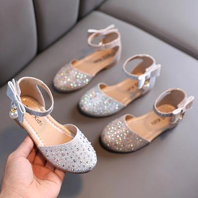 Mädchen Prinzessin Strass Perle Kinder Hochzeit Partei Einzelnen Schuhe Mode Vielseitig Kinder Süße Koreanische Stil Flache Sandalen