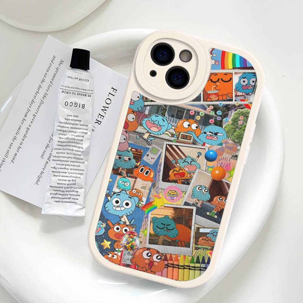 The A-Amazing W-World Of G-Gumball For iPhone 16 15 14 16E 13 12 11 Pro Max Plus Phone Leather Case
