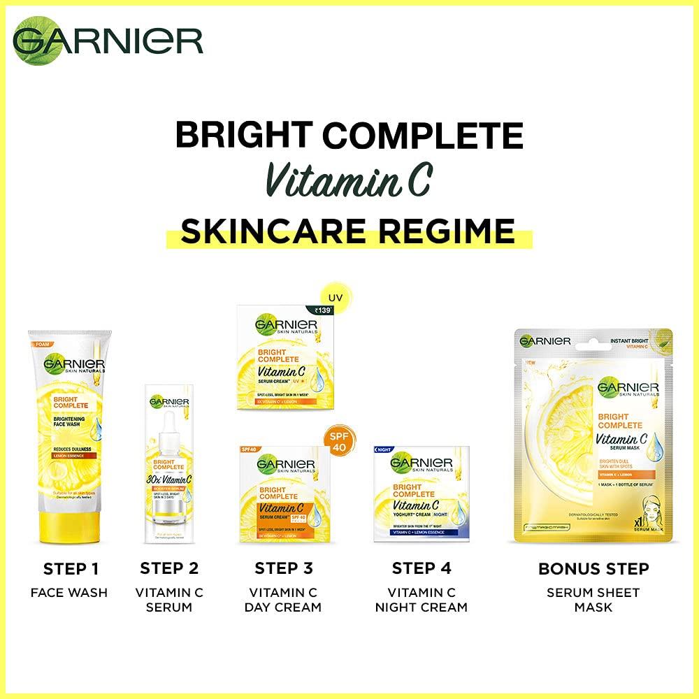Garnier Bright Complete VITAMIN C SPF40/PA+++ Serum Cream, 45g