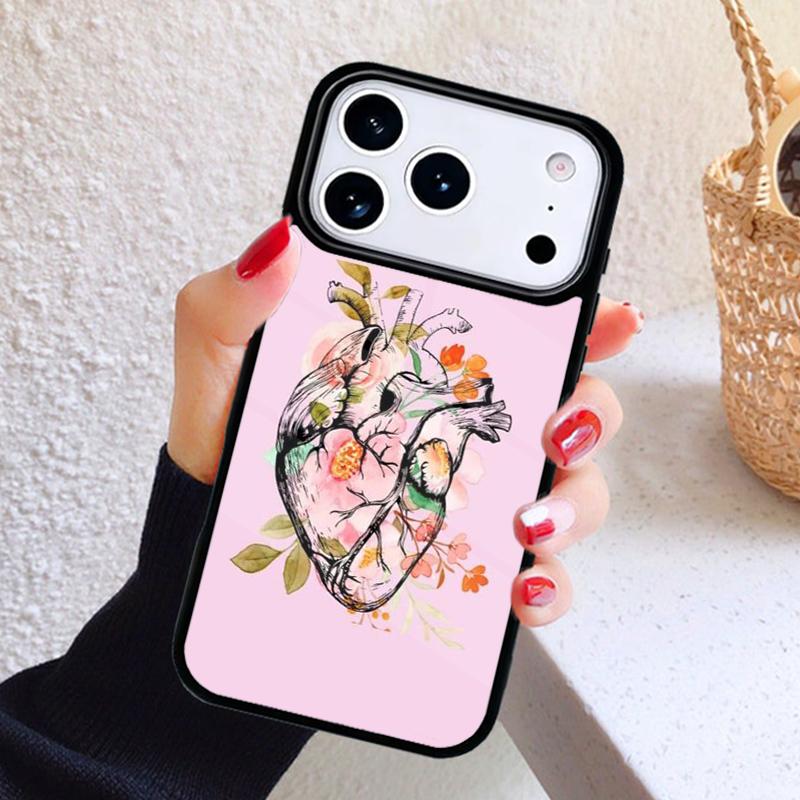 Menschliches Herz Gehirn Lungen Handyhülle Für iPhone 17 Air 16 15 14 13 12 11 Pro Max Plus