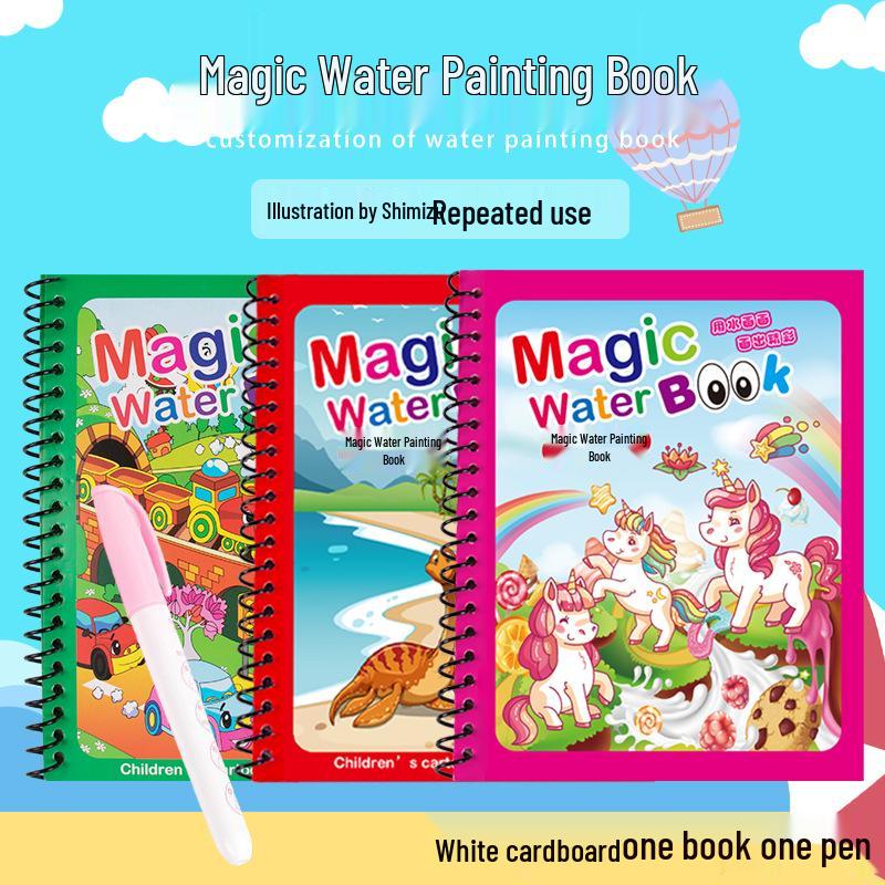 Water Coloring Book Reusable Magic For Early Education Kindergarten