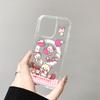 Japanese Cartoon Strawberry R-Rilakkuma Wireless Charging  Case for iPhone 17 Air 16 15 14 13 12 11 Pro Max Acrylic Hard Cover