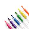 6PCS Syringe Fluorescent Highlighter Color Marker Liner Novelty Office School Student Learning Supplies